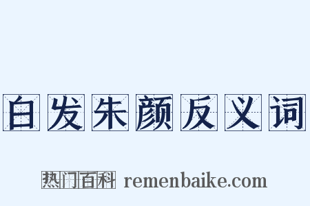 白发朱颜反义词是什么意思的图片